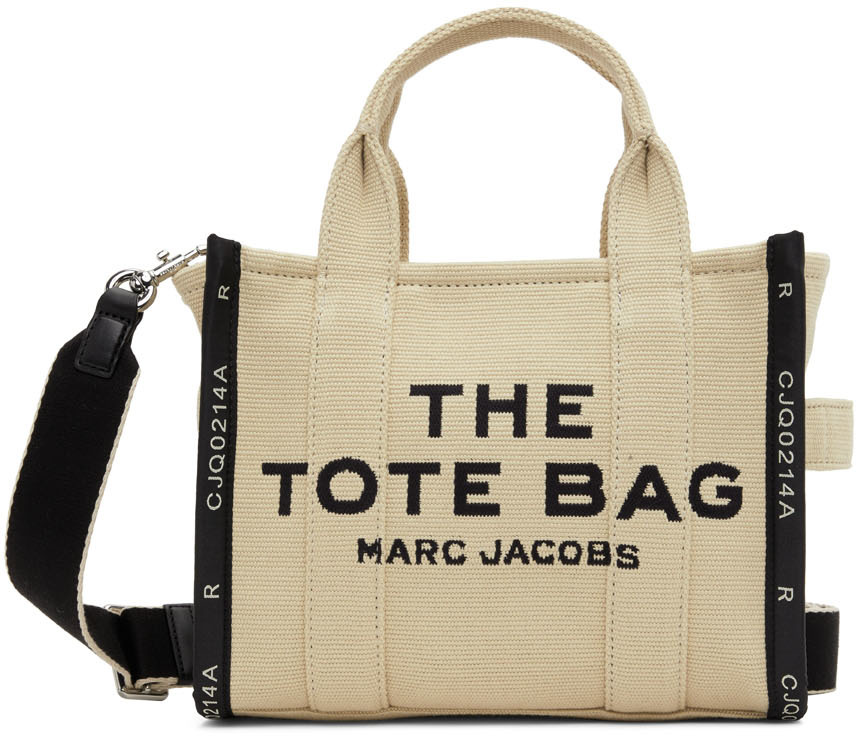 Marc Jacobs: ベージュ The Jacquard Mini Tote Bag トート | SSENSE 日本