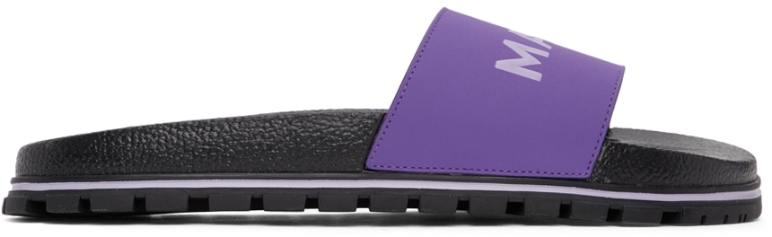 Marc Jacobs Purple 'The Slide' Flat Sandals
