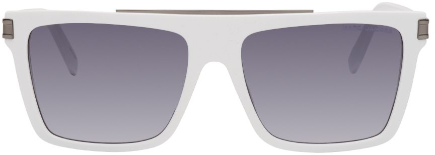 Marc Jacobs White Rectangular Sunglasses
