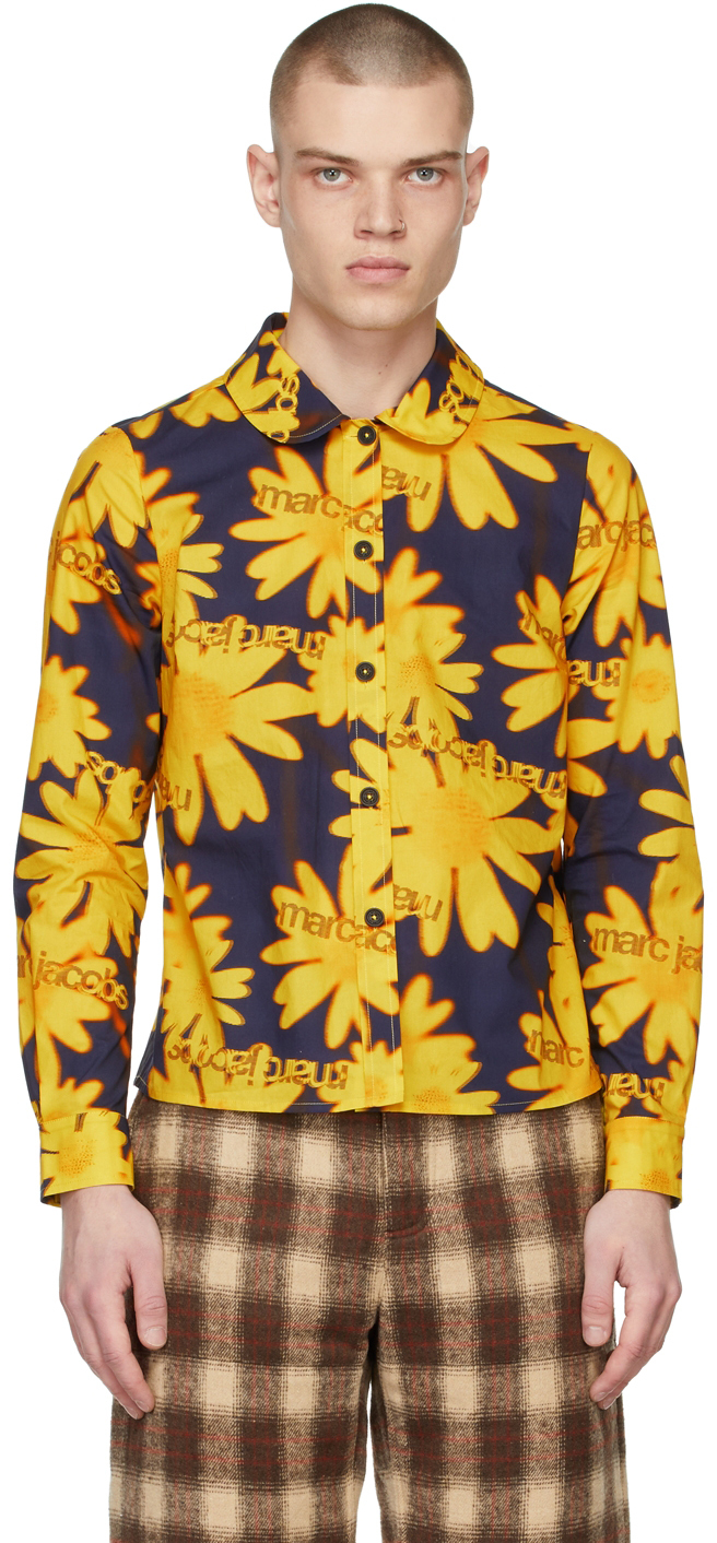 Marc Jacobs: Yellow Laser Floral Shirt | SSENSE