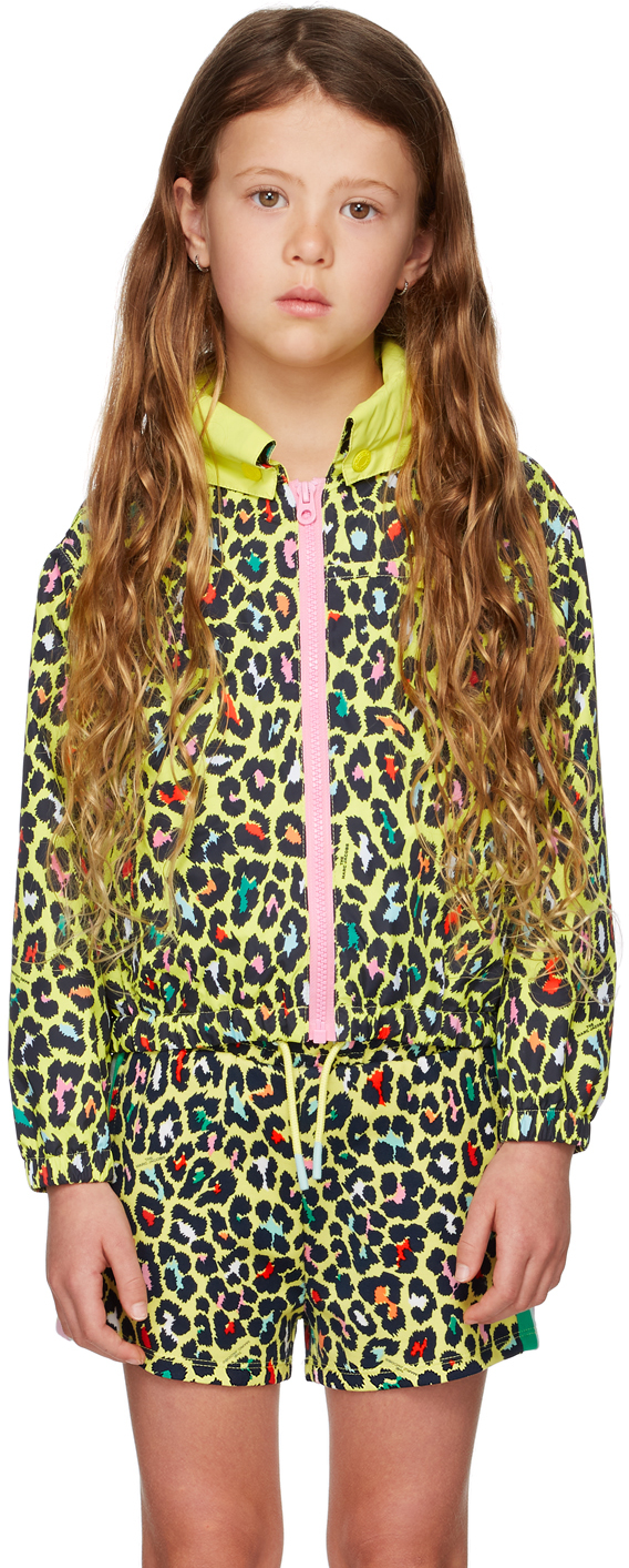 Marc Jacobs Kids Yellow Cheetah Jacket In 549 Citrus
