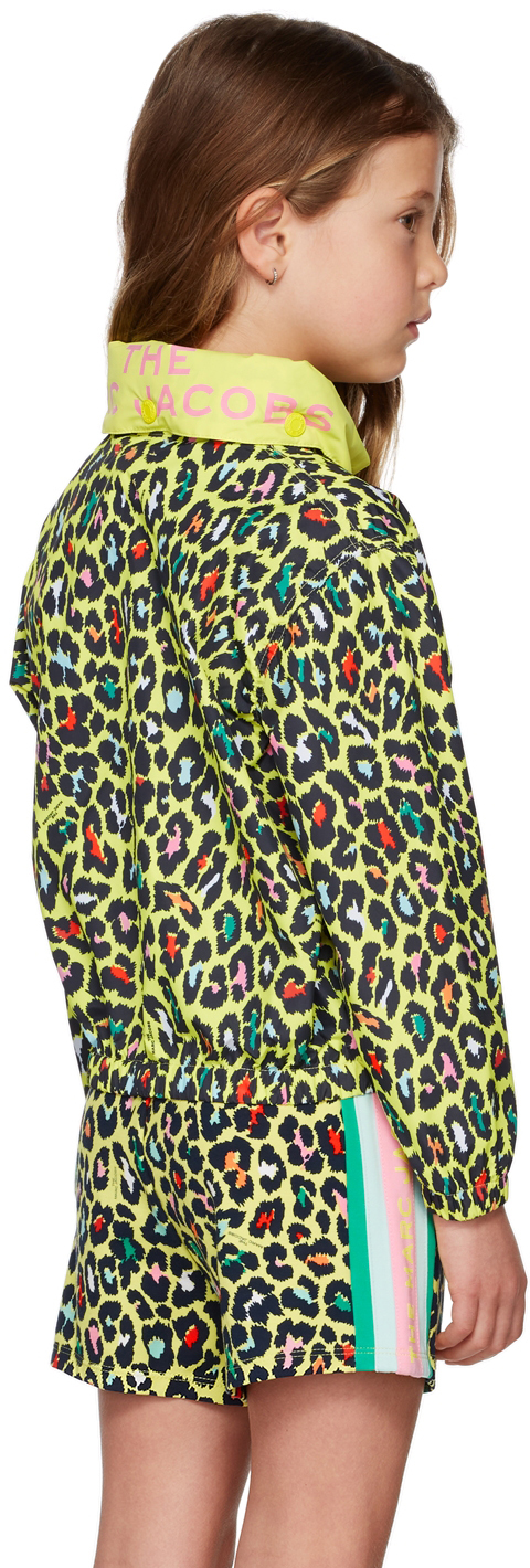 Marc Jacobs Kids Yellow Cheetah Jacket In 549 Citrus
