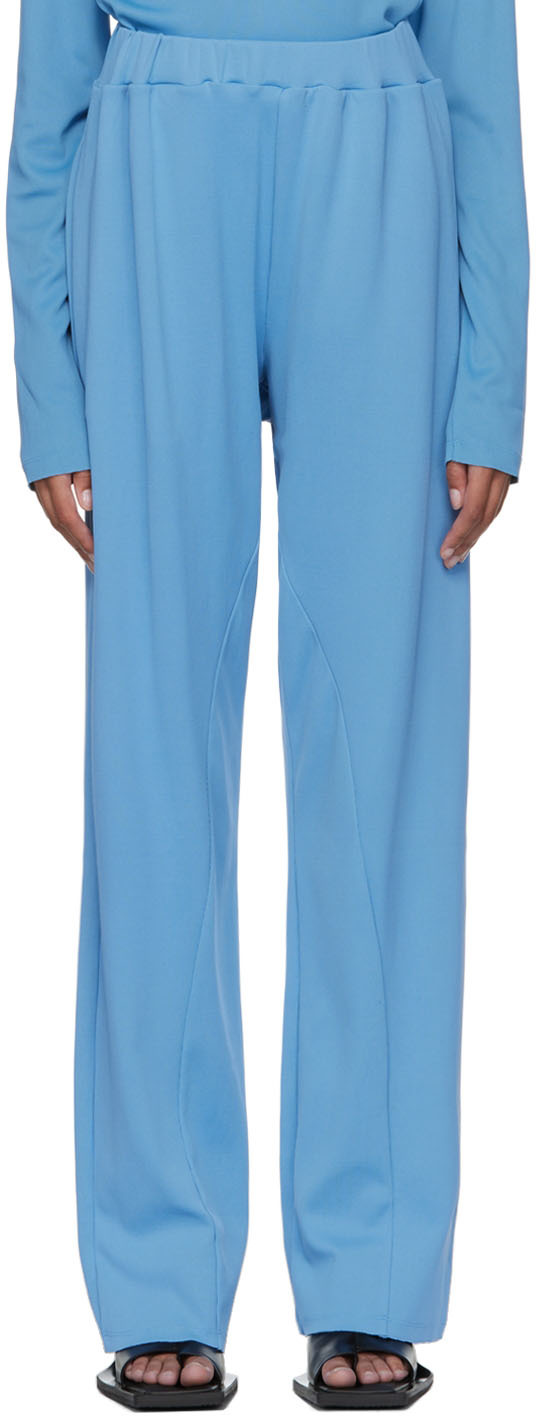 Blue Nylon Lounge Pants