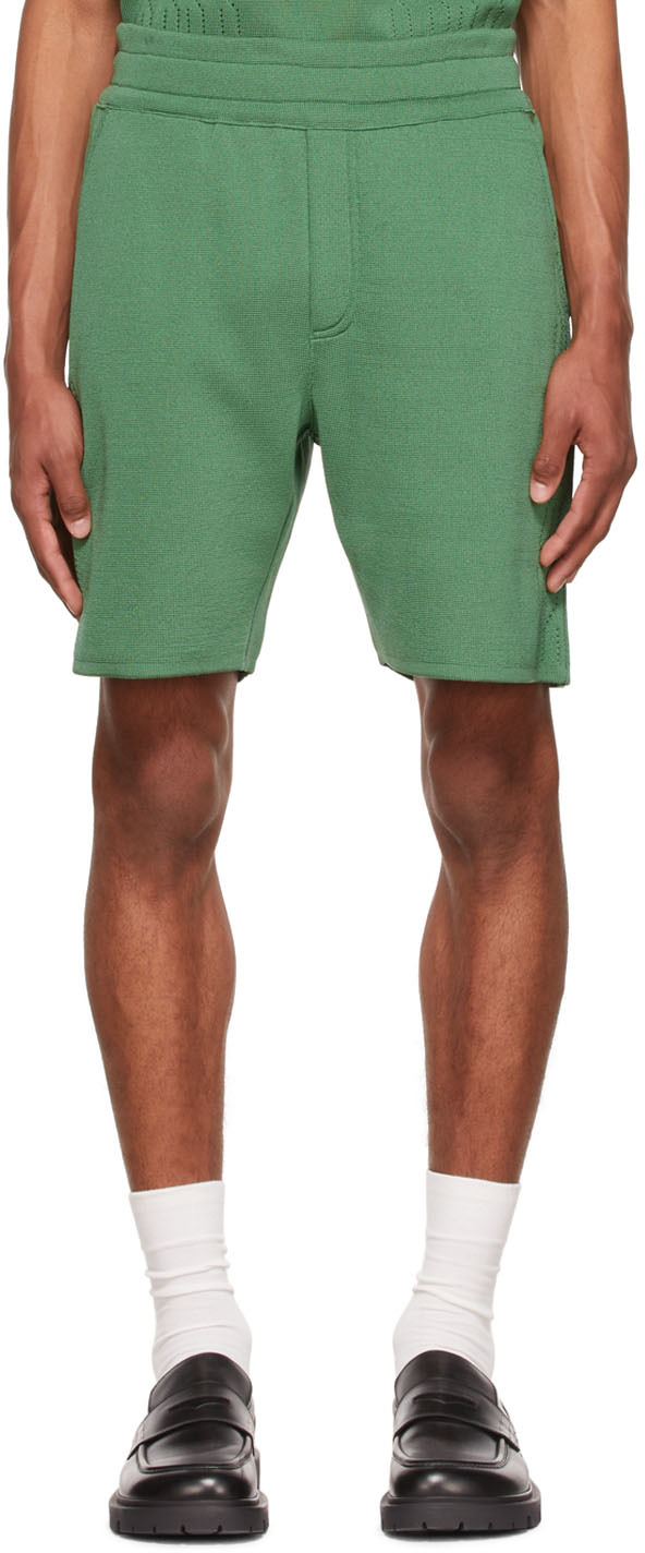 Shop Bianca Saunders Green Farah Edition Reid Shorts In 395 Meadow Green