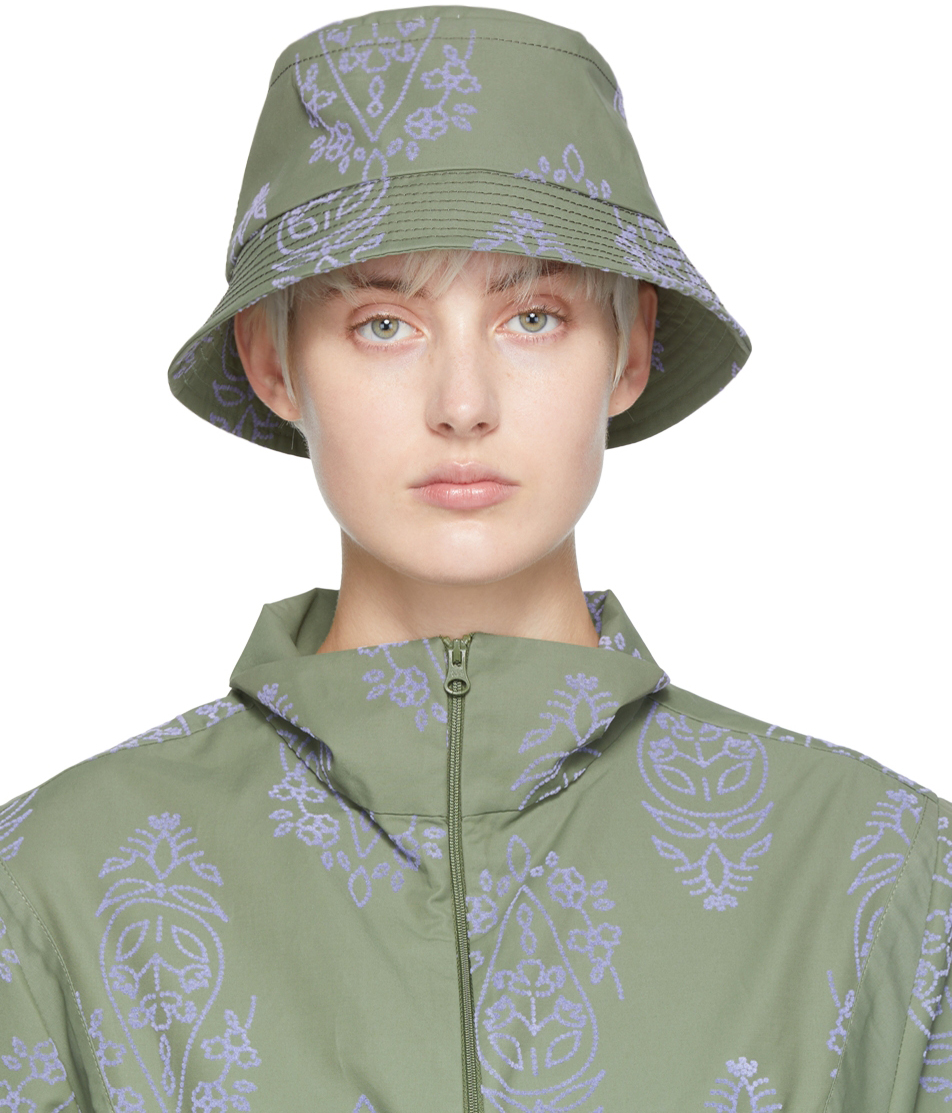 paria /FARZANEH Green Flock Bucket Hat