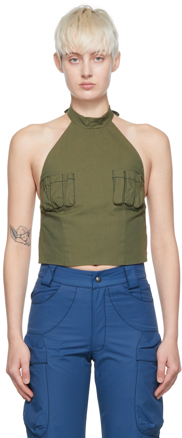 paria /FARZANEH Green Nausicaa Tank Top