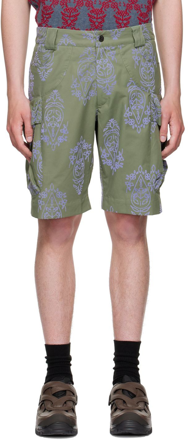 paria /FARZANEH Green Cotton Shorts