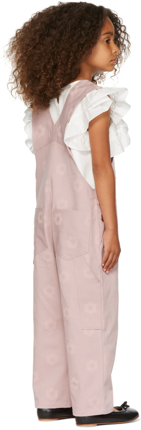 Même. Ssense Exclusive Kids Pink Daisy Riley Overalls In Blush Daisy