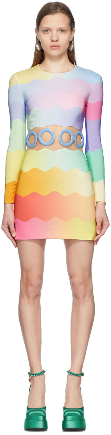Casablanca Multicolor Viscose Mini Dress