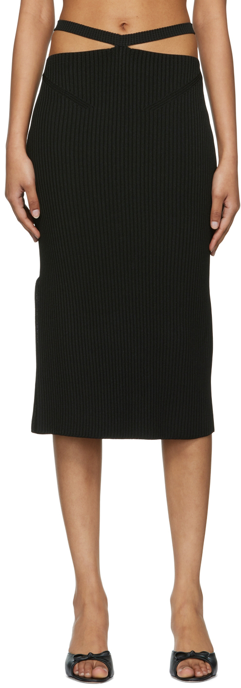 Black Alizee Midi Skirt