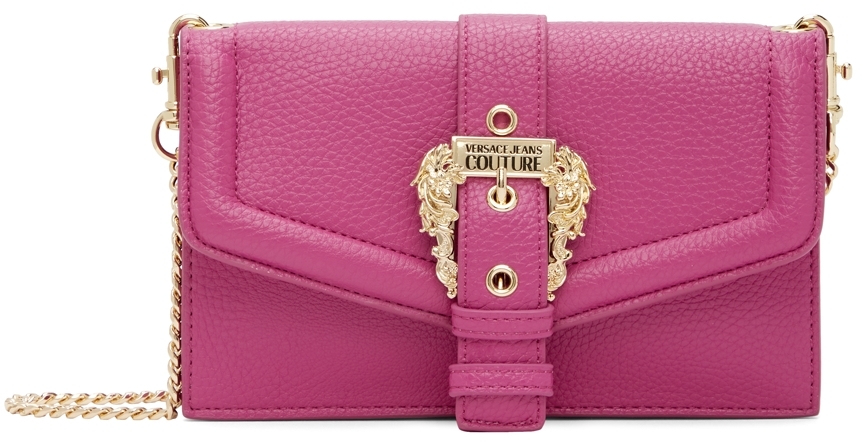 Versace Jeans Couture Chain Couture Faux-Leather Shoulder Bag - Red