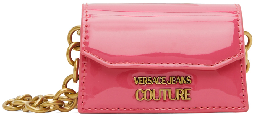 Versace Jeans Couture Pink Patent Small Charms Bag