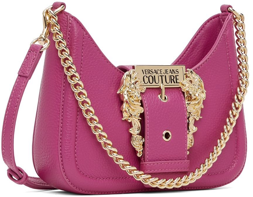 Versace Jeans Couture Pink Heart Lock Crossbody Bag