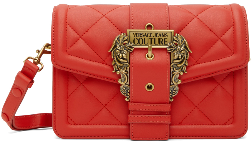 Red Quilted Buckle Bag