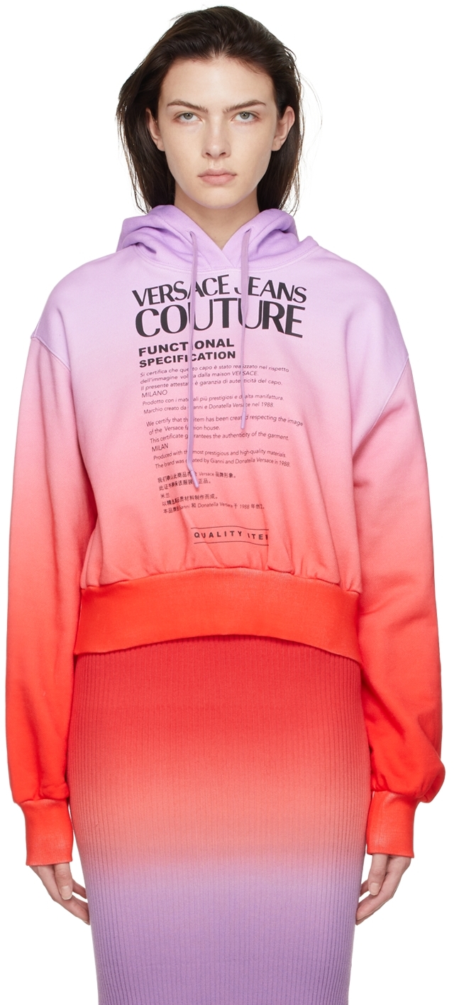 Pink & Orange Cotton Hoodie