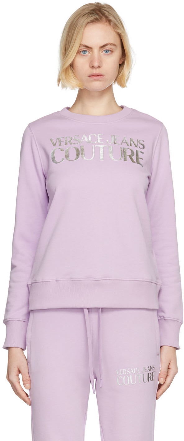 Versace Jeans Couture Purple Logo Sweatshirt