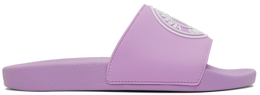 Versace Jeans Couture Purple V-Emblem Sandals