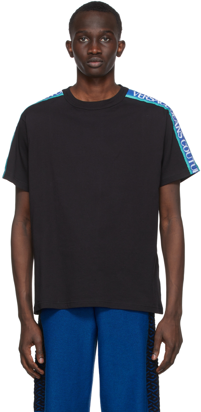 Versace Jeans Couture Black Tape Logo T-Shirt