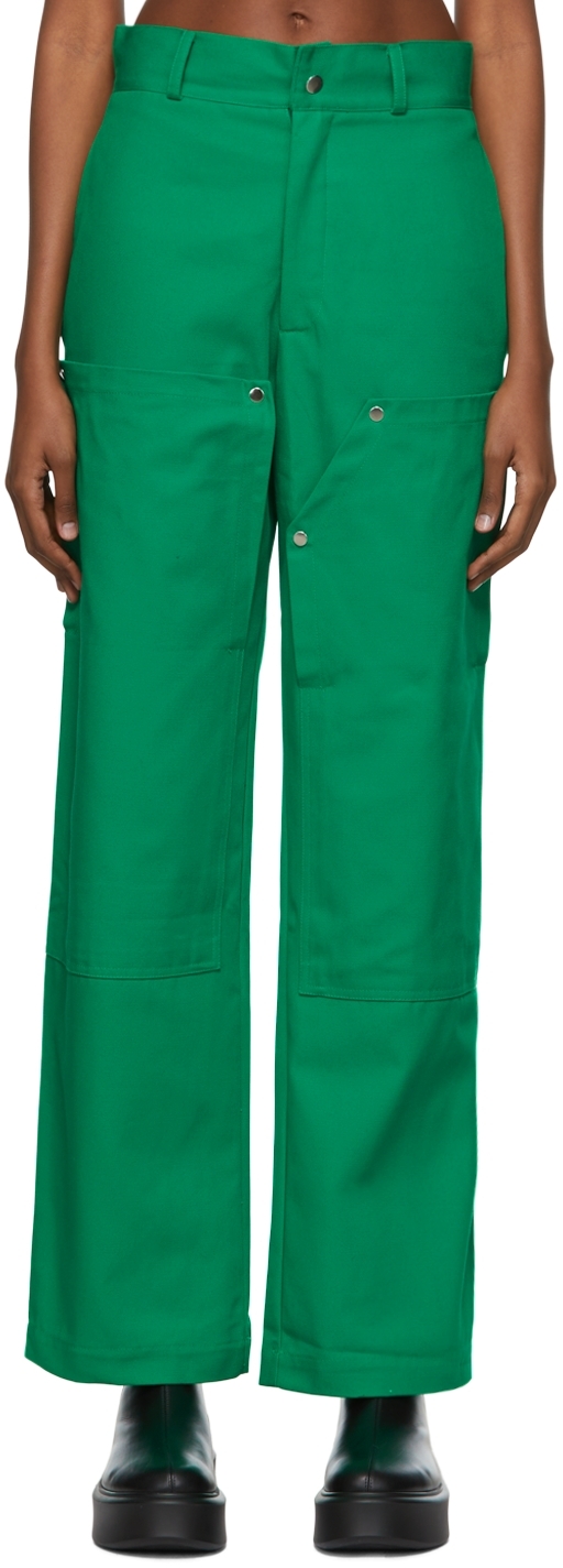 SPENCER BADU Green Cotton Trousers