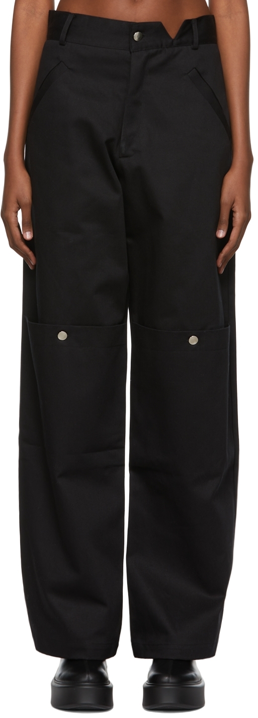 SPENCER BADU Black Cotton Trousers