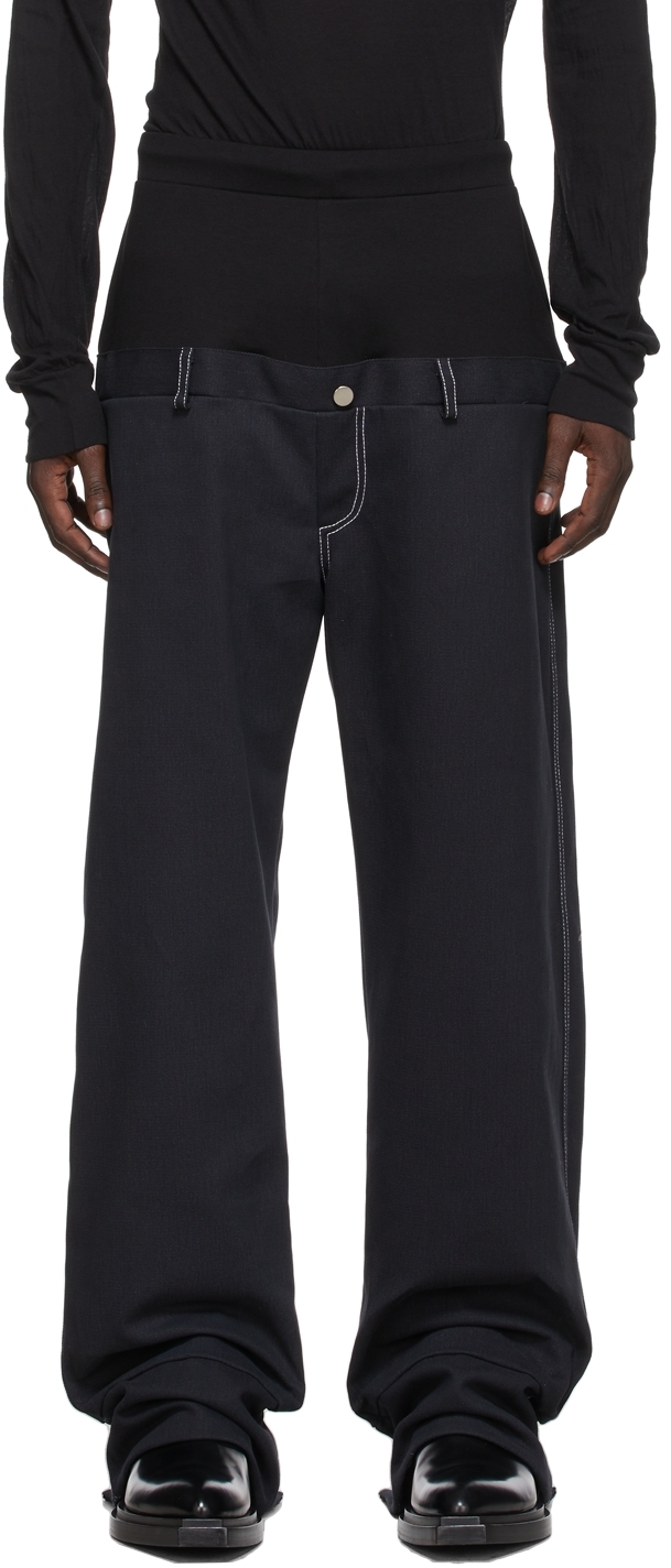 SPENCER BADU SSENSE Exclusive Black Oversized Denim Trousers