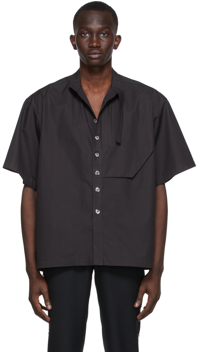 SPENCER BADU Black Cargo Camp Shirt