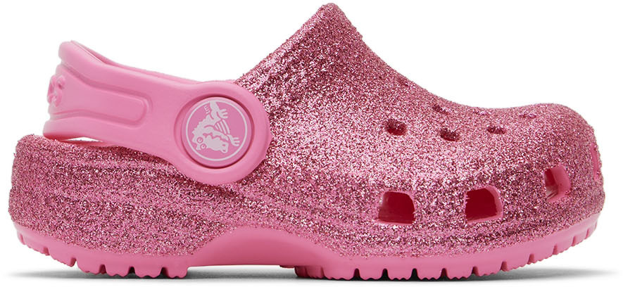 SSENSE Shoes Clogs Baby Pink Classic Glitter Clogs 