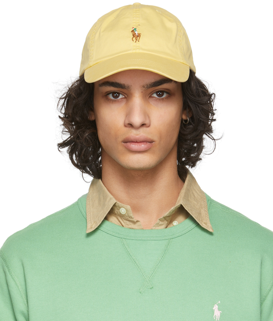 yellow polo cap
