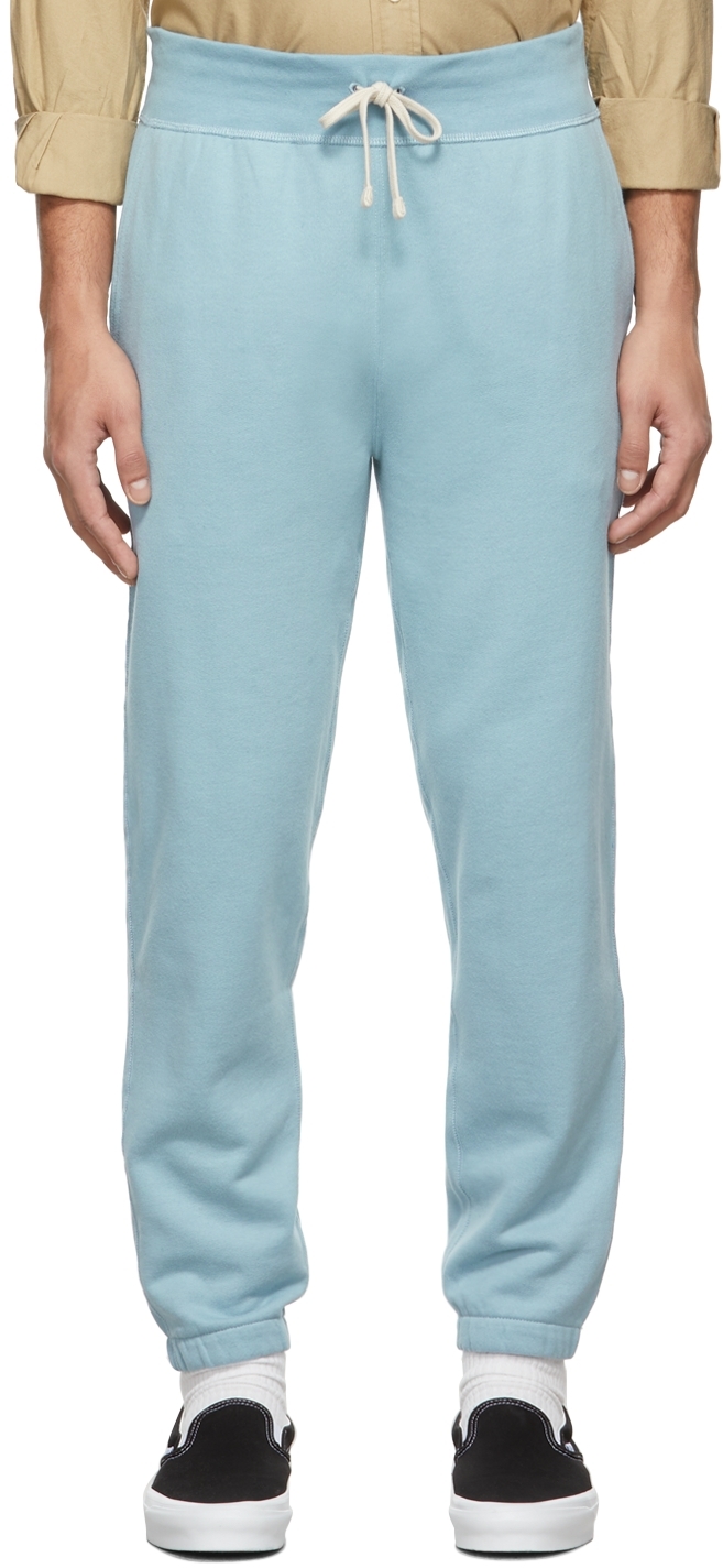 Polo Ralph Lauren: Blue Fleece Sweatpants | SSENSE