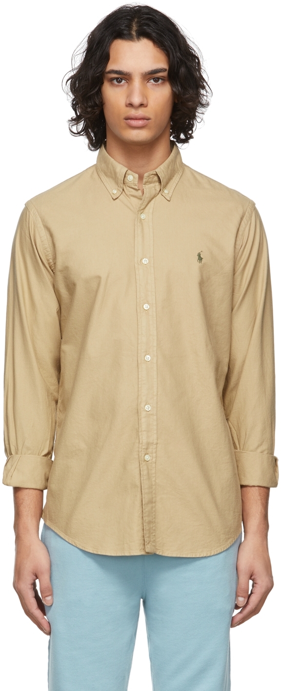 tan oxford shirt