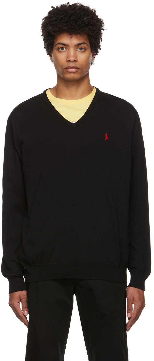 Polo Ralph Lauren ブラック Vネック セーター