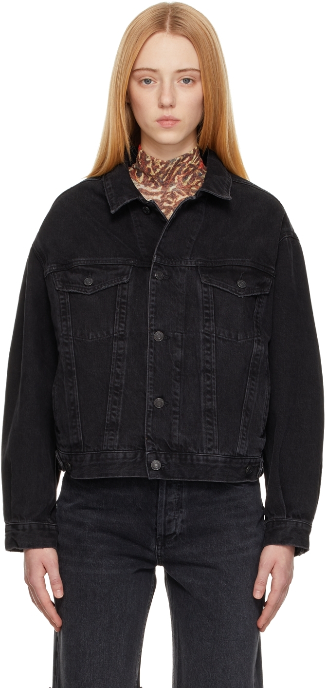 AGOLDE: Black Charli Oversized Jacket | SSENSE UK