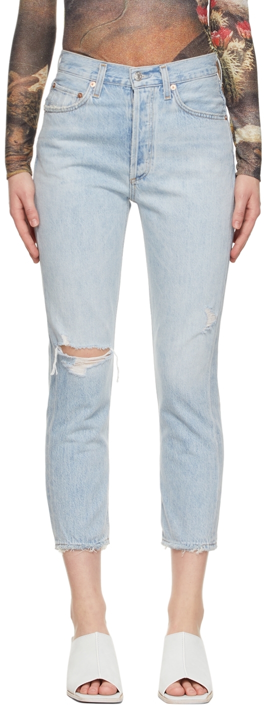 Blue Riley High-Rise Straight Crop 