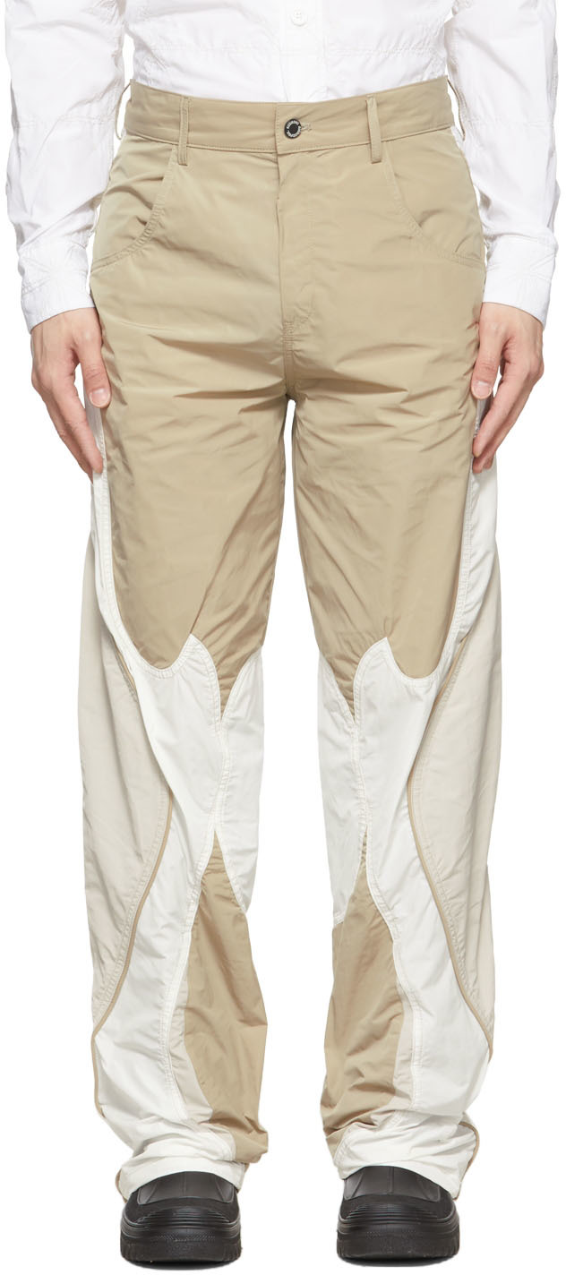 KUSIKOHC SSENSE Exclusive Beige Polyester Trousers