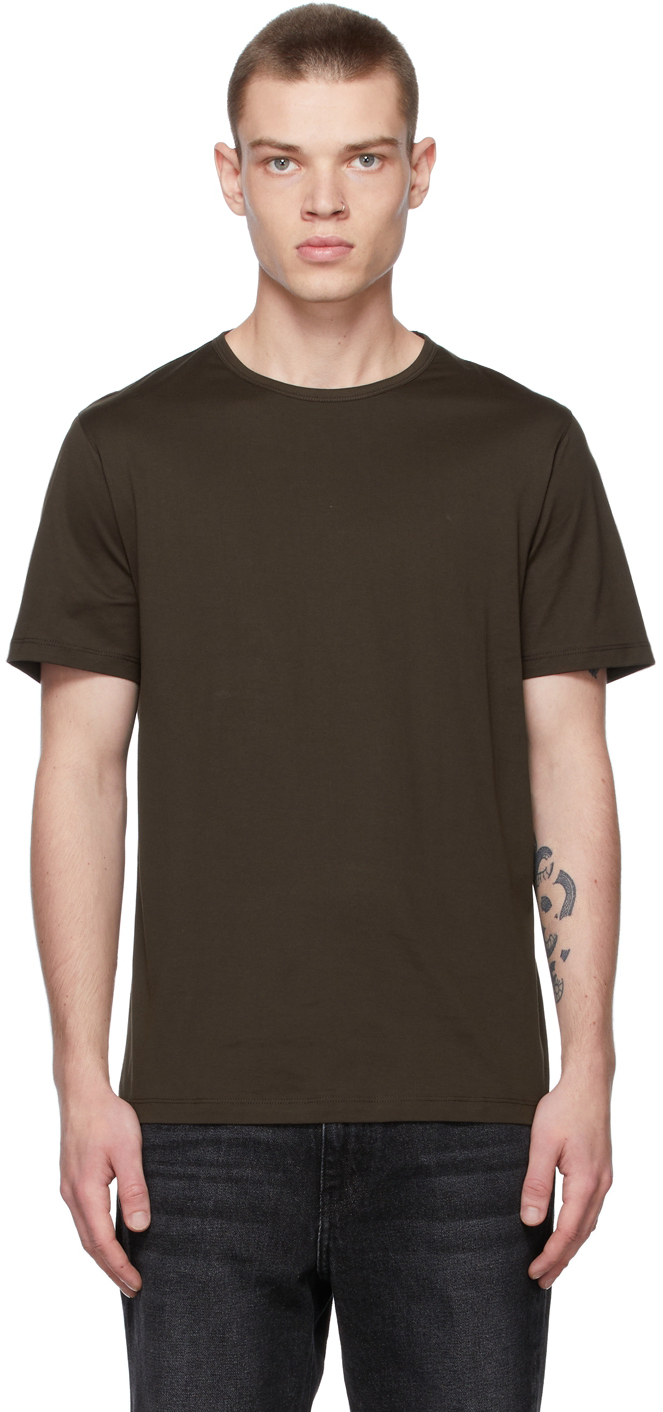 Ssense Uomo Abbigliamento Top e t-shirt Top Brown Precise Long Sleeve T-Shirt 