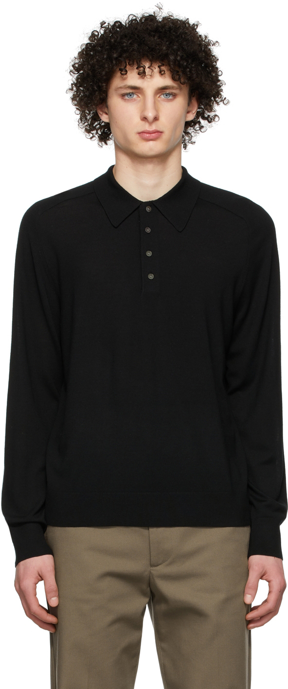 theory long sleeve polo