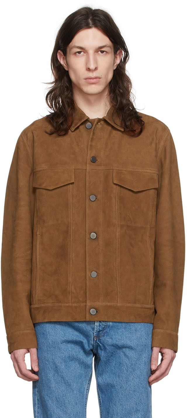 Theory Brown River Suede Jacket