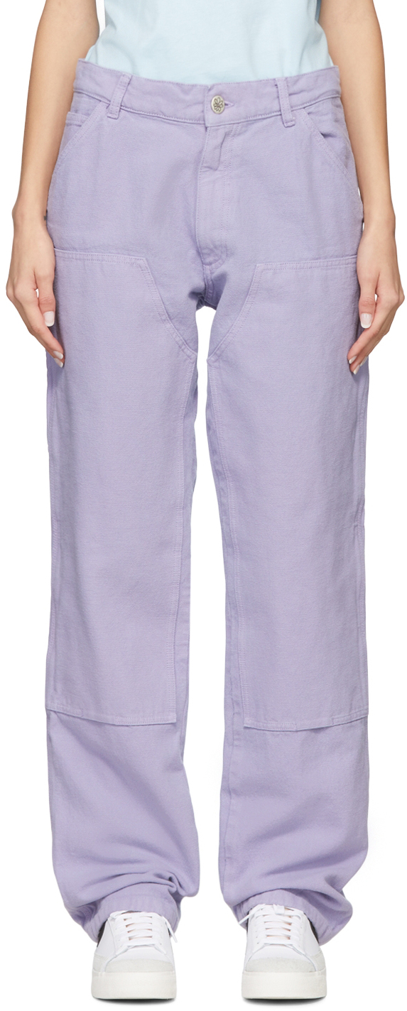 Purple Cotton Trousers