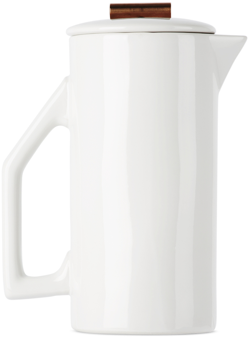 White Ceramic French Press, 850 mL by 