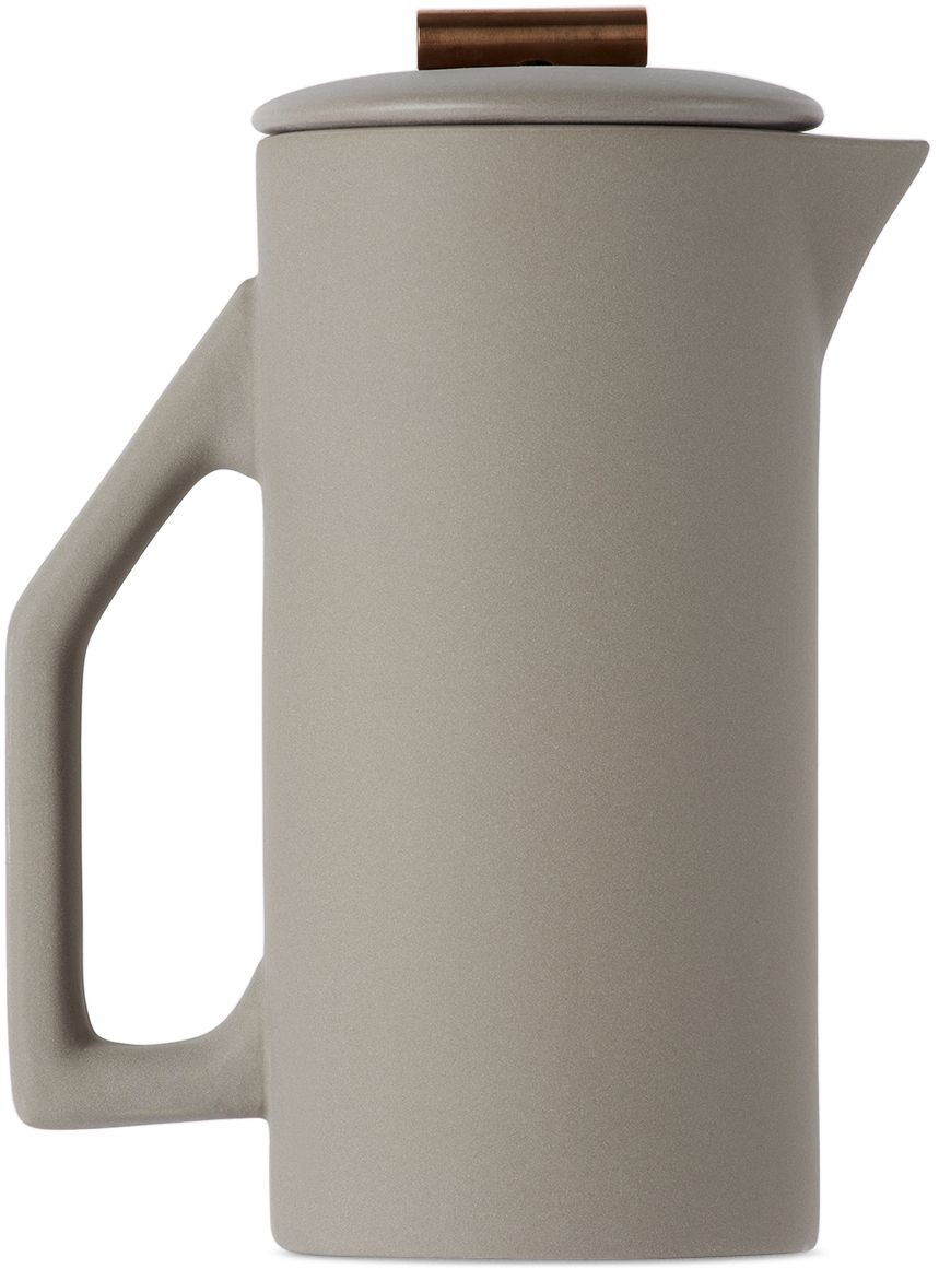Grey Ceramic French Press, 850 mL by YIELD SSENSE