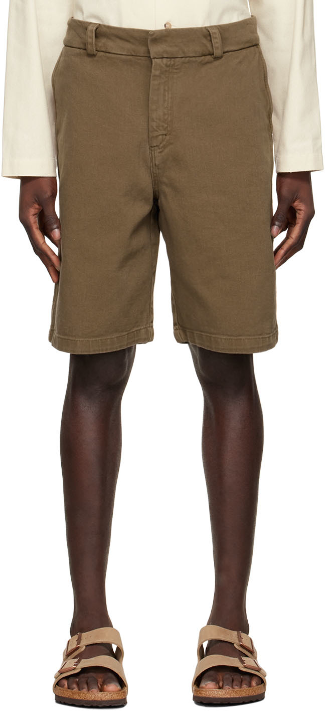 Another Aspect Brown Cotton Shorts SSENSE