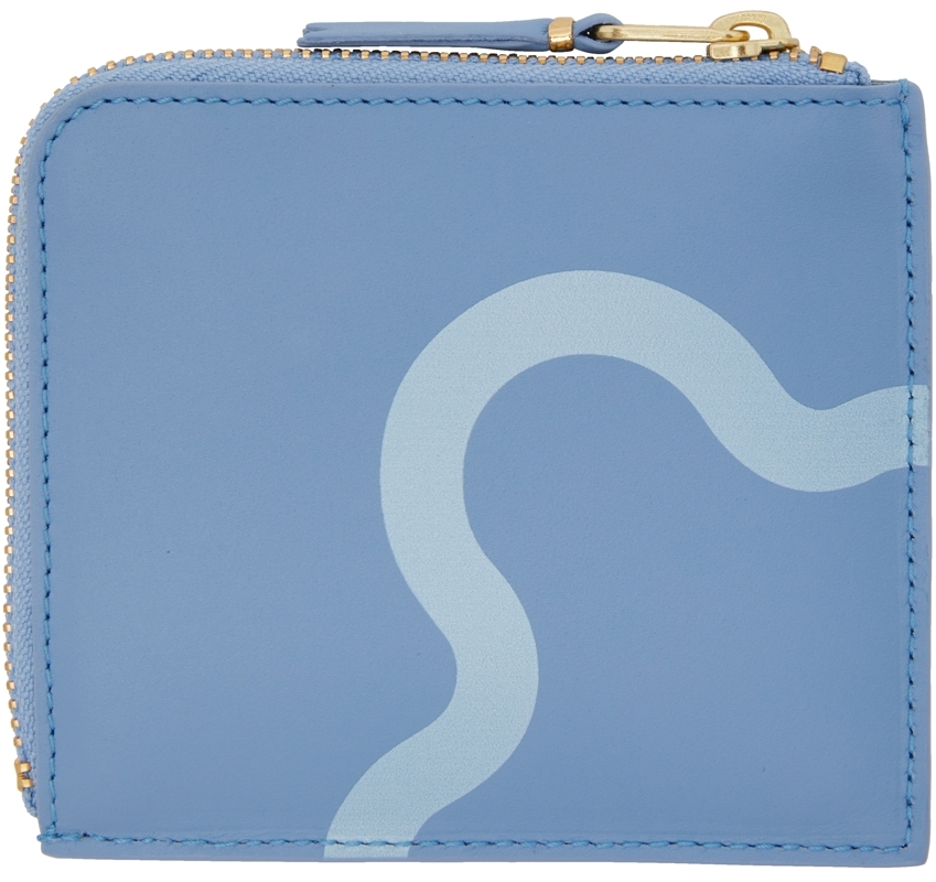 Comme des garcons 2025 zip wallet blue