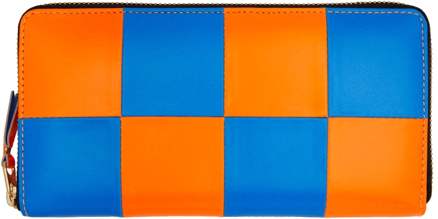 Comme des Garçons Wallets Blue & Orange Super Fluo Continental Wallet