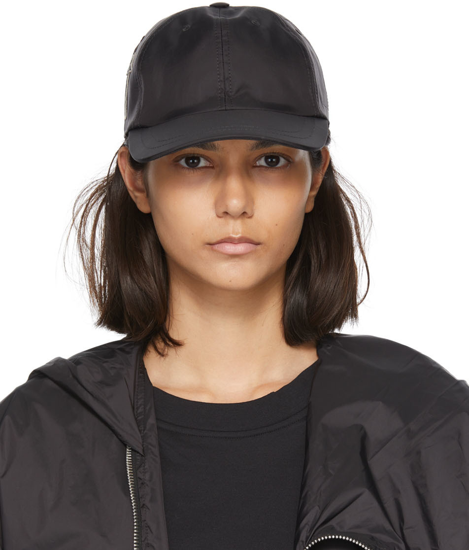 black nylon baseball cap