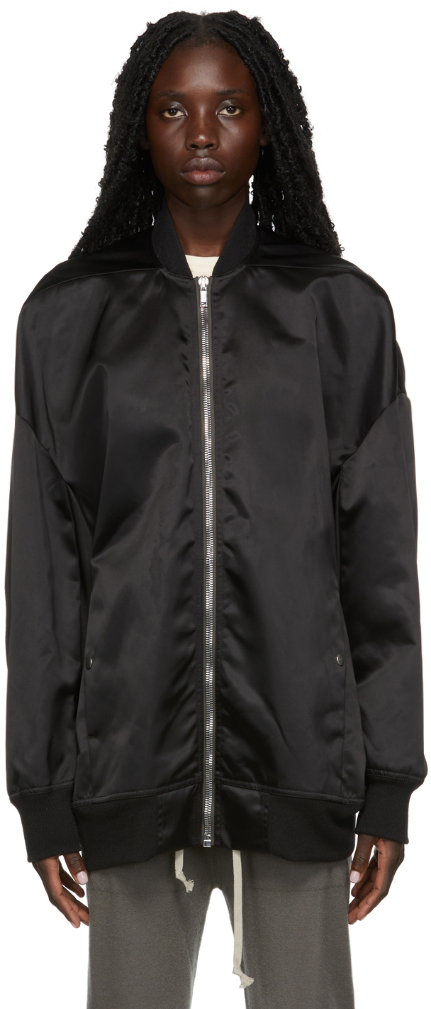 Rick Owens: Black Jumbo Peter Flight Jacket | SSENSE Canada