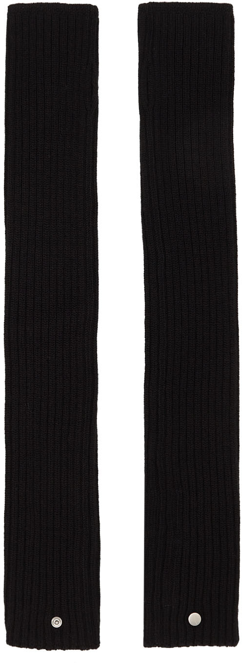 Rick Owens: Black Cashmere Arm Warmers | SSENSE