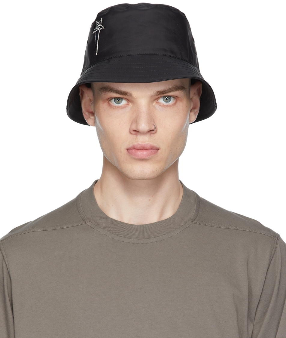 Rick Owens Black Champion Edition Gilligan Bucket Hat | Smart Closet