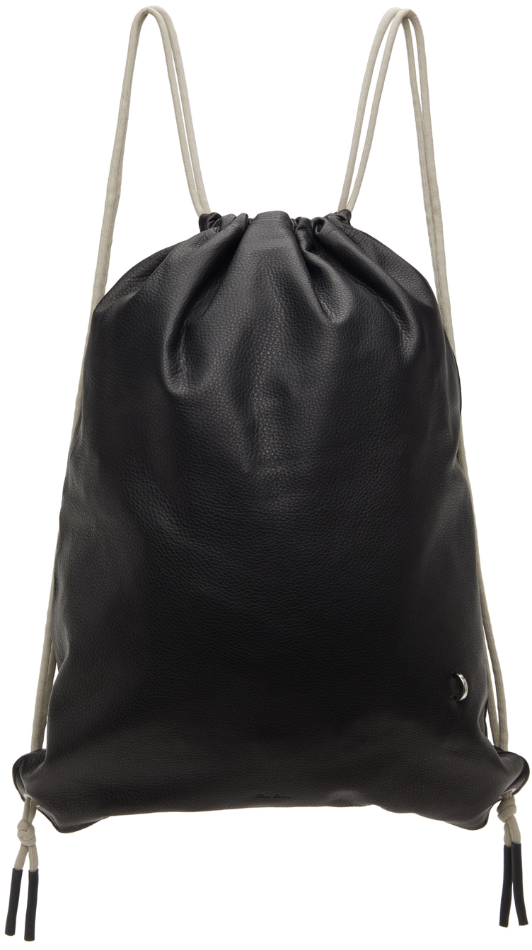 Black & Grey Drawstring Backpack Ssense Uomo Accessori Borse Zaini 