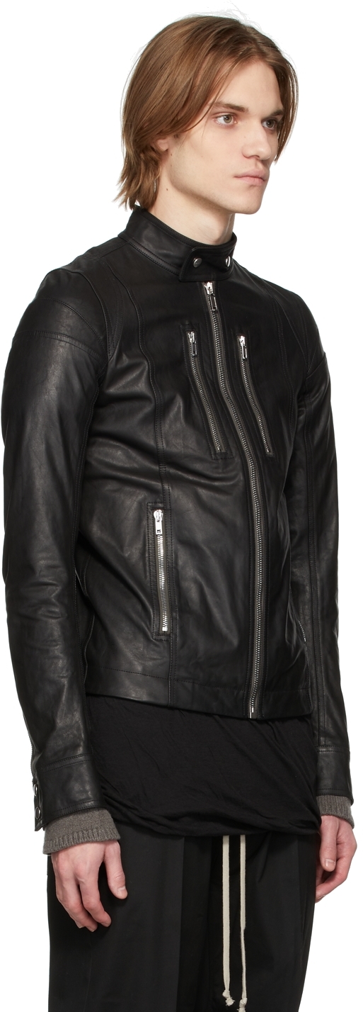 Rick Owens Black Leather IES Jacket | Smart Closet