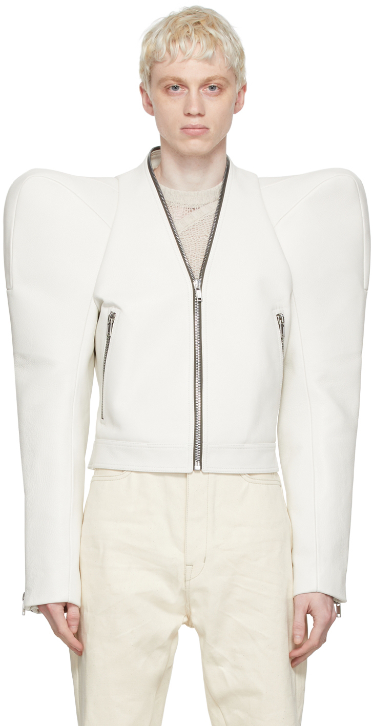 Rick Owens Off-White Kunst Leather Jacket